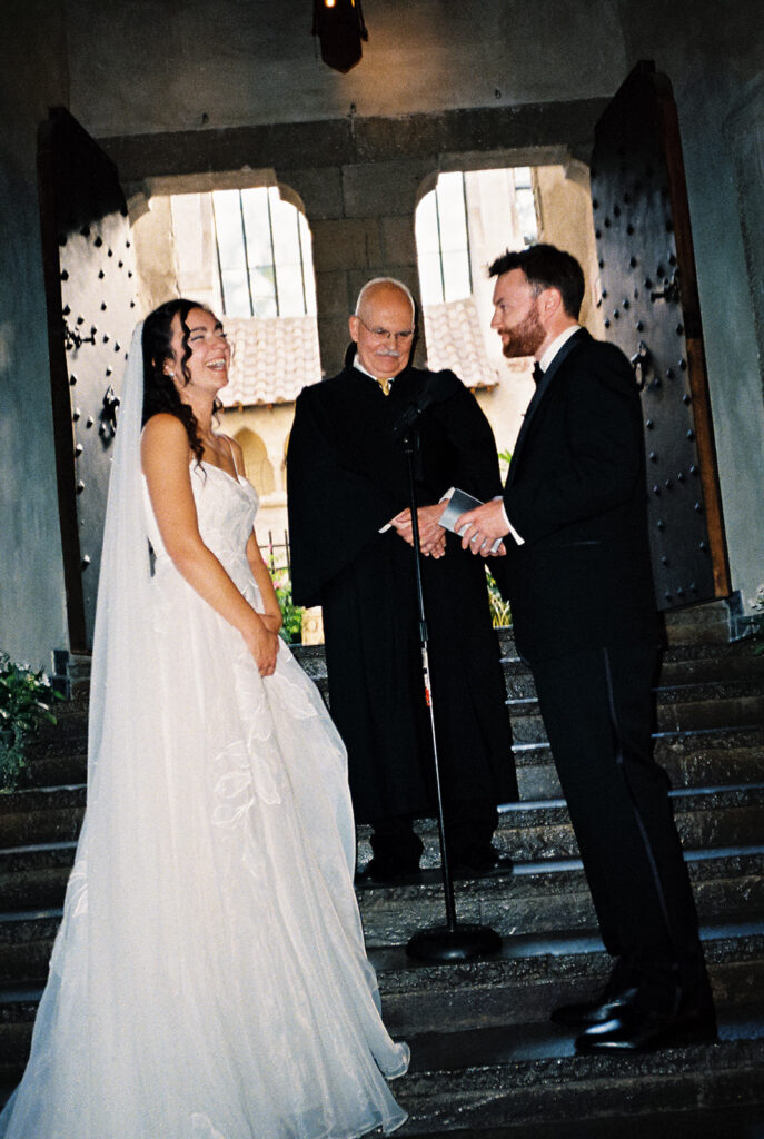 hammond castle ceremony wedding photo 